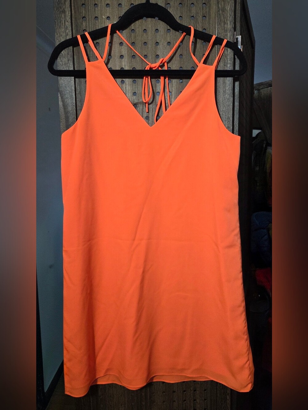 Never Worn Cece tie-strap tunic tank too features a neon orange